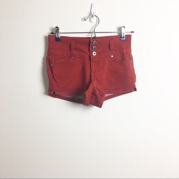 Blue Spice Short Shorts Red Juniors 1 / 2 - Picture 1 of 16